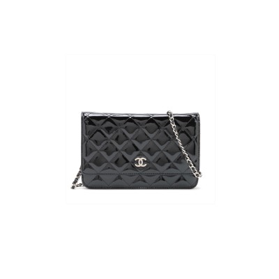 CHANEL MATELASSÉ PATENT LEATHER CHAIN WOC WALLET AP0250 (19*13*3cm)